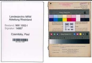 Entnazifizierung Paul Czernitzky, geb. 17.07.1904 (Werkmeister)