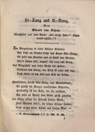Hi-Tang und Li-Song : (Bruchstück aus dem Epos: "Der ewige Jude" ; Ahasverus erzählt)