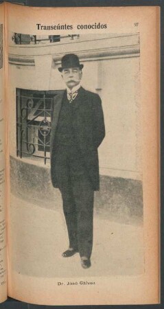 Dr. José Gálvez - [Retrato] : Transeúntes conocidos