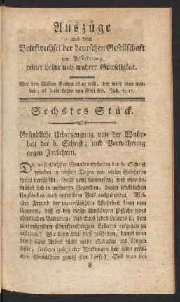 Sechstes Stück