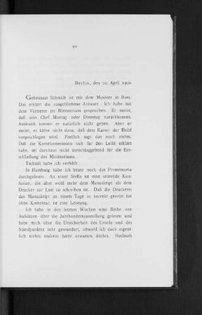 Berlin, den 20. April 1906