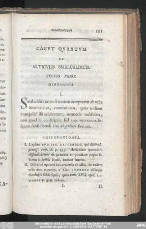 Sectio Prior Historica