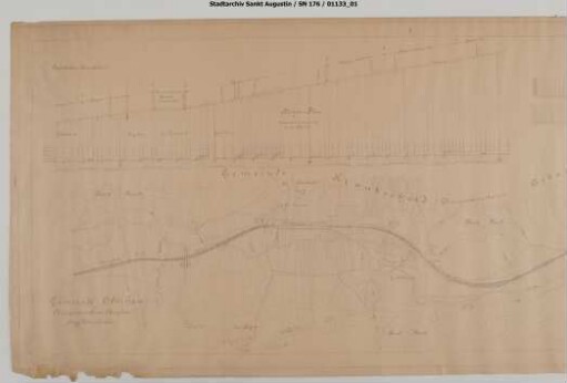 Linie Hennef - Asbach, Blatt 7b: Lage- und Höhenplan in und um Krautscheid. Nachgetragen: Gleisanschluss Steinbruch H. Eppelsheimer