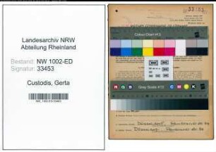 Entnazifizierung Gerta Custodis, geb. 04.06.1897 (Lehrerin)