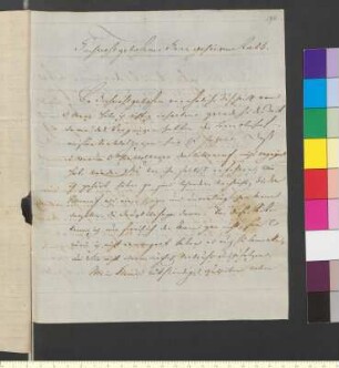 Brief von Rapp, Gottlob Heinrich an Goethe, Johann Wolfgang von