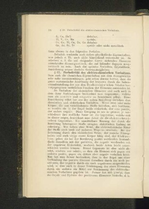 § 37. Periodicität des elektro-chemischen Verhaltens.