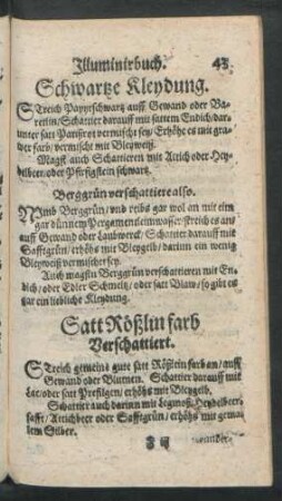 Schwartze Kleydung.