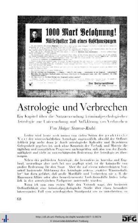 Astrologie und Verbrechen