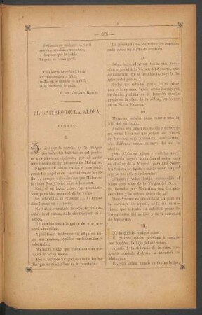 El gaitero de la aldea : Cuento