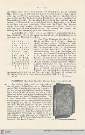 5: Nassenfels (Bez.-Amt Eichstätt, Bayern) : Römische Inschrift