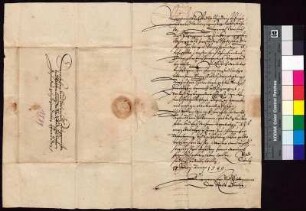 Bürgermeister und Rat von Görlitz informieren Bürgermeister und Rat von Bautzen, dass der verstorbene Ritter Friedrich Speth dem Licentiaten Georg Riedel 300 Taler testamentarisch vererbt hat.