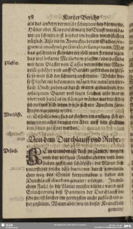 Von dem Durchlauff und Ruhr