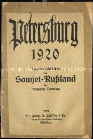 Augenzeugenbericht aus Sowjetrussland von 1920