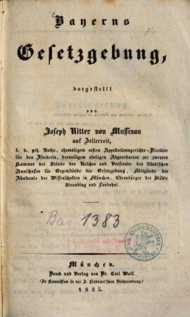 Bayerns Gesetzgebung