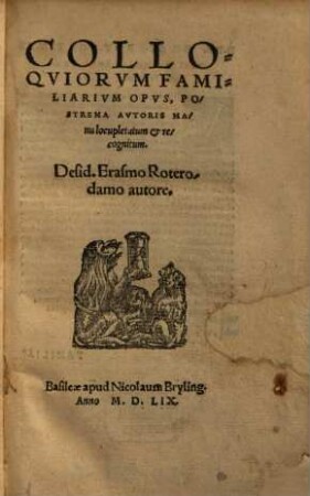Colloquiorum Familiarium Opus