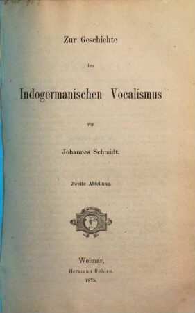 Zur Geschichte des indogermanischen Vocalismus, 2