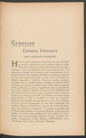 Crónica Literaria