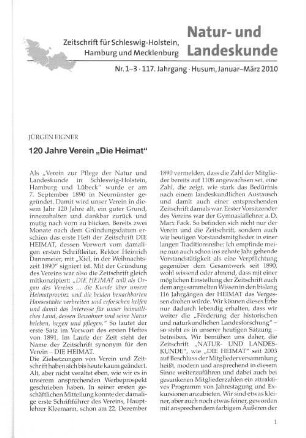 Nr. 1-3. 117. Jahrgang. Husum, Januar-März 2010.
