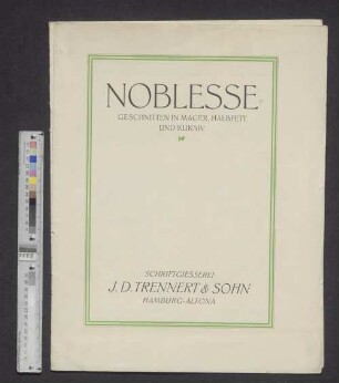 Noblesse : Geschnitten in mager, halbfett und kursiv