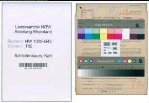 Entnazifizierung Karl Schleifenbaum , geb. 24.07.1889 (Schlosser)
