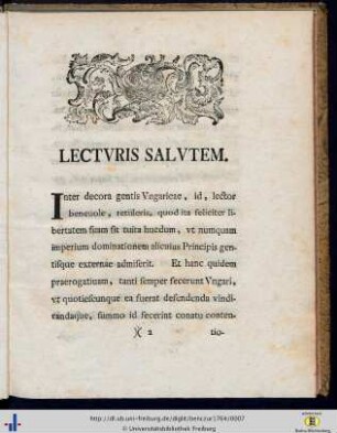 Lecturis salutem.