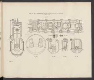 Fig. 197-204. Sechszylinder-Viertakt-Unterseebootsmotor von Standard.