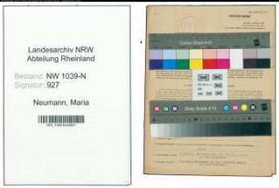 Entnazifizierung Maria Neumann , geb. 28.11.1906 (Fuersorgerin)