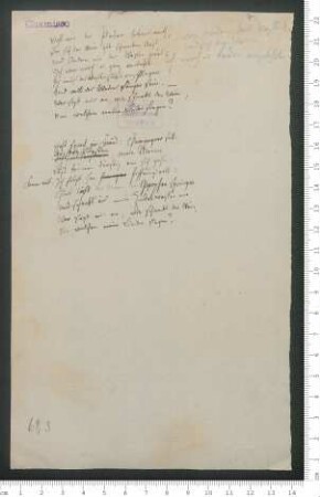 [Ohne Titel] ["Wohl war der Pindar lobenswert"] [Reinschrift mit Korrekturen ]