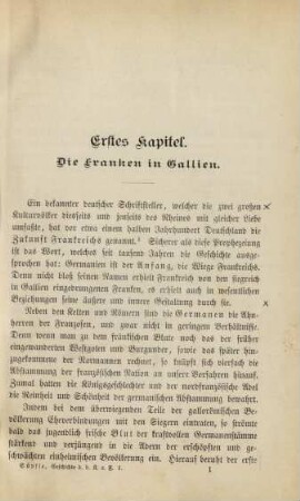 Erstes Kapitel. Die Franken in Gallien
