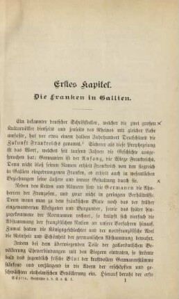 Erstes Kapitel. Die Franken in Gallien