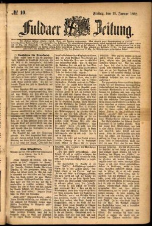 Ausgabe vom Freitag, den 13. Januar 1882.