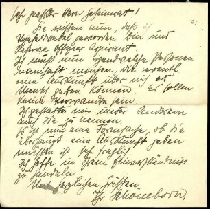 5-10-19-28.0000: Schöneborn, Fritz; diverse Schreiben ff.: Bekanntgabe seiner Beförderung