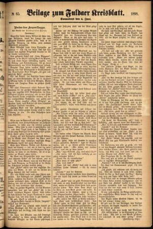 Zweite Ausgabe vom Samstag, den 04. Juni 1898.