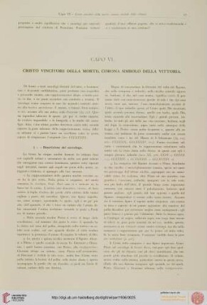 VI. Christo vincitore della morte; Corona simbolo della vittoria