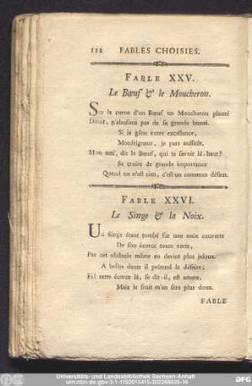 Fable XXVI. Le Singe & la Noix.