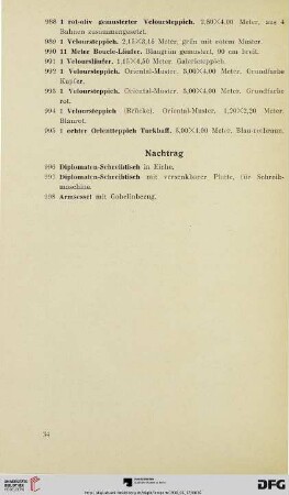 Nachtrag (Nr. 996-998)