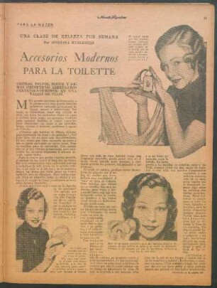 Accesorios modernos para la toilette : Una clase de belleza por semana