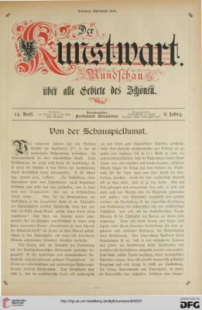 Von der Schauspielkunst