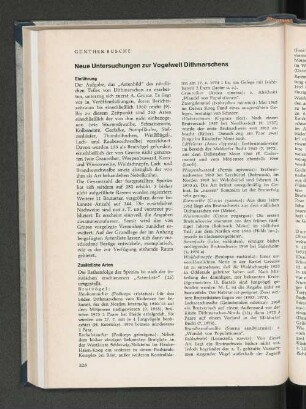 Neue Untersuchungen zur Vogelwelt Dithmarschens.