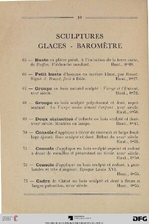 Sculptures glaces – Baromètre (Nr. 65-79)