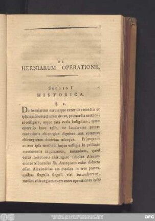 Sectio I. Historica.