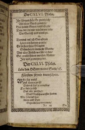 Der CXLVI. Psalm. - Der CL. Psalm.