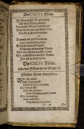 Der CXLVI. Psalm. - Der CL. Psalm.