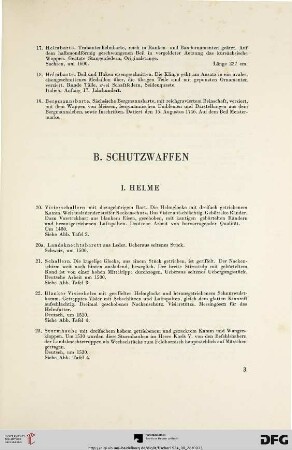 B. Schutzwaffen (Nr. 20-46)