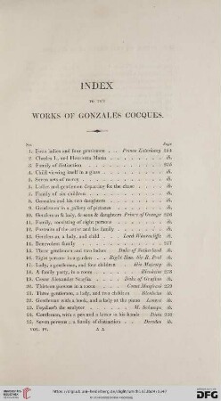 Index to the Works of Gonzales Cocques