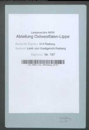 Erblasser: Mertemeier Colon Grothoff, Hermann: Testament