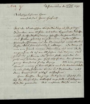 [Brief des Barons von Asch an Heyne vom 30.09./11.10.1797]