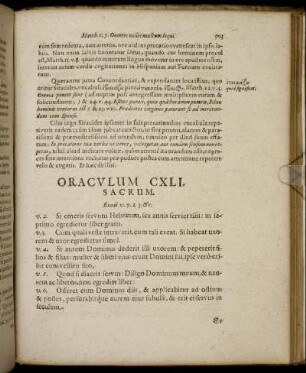 Oraculum CXLI. Sacrum. - Oraculum CLII. Sacrum.