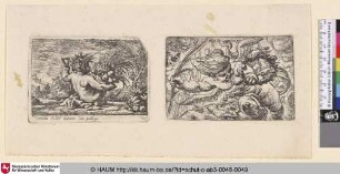 rechts: [Fliegende Putte mit Blumenkranz; A Putto with a Wreath of Flowers]