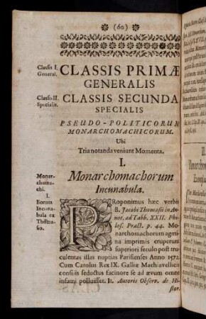 60-68, Classis Primae Generalis. Classis Secunda Specialis